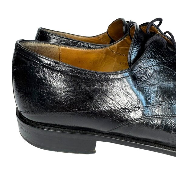 Mezlan Mens Black Leather Lace Up Dress Shoes Spain Size US 11.5 With Dust Bags